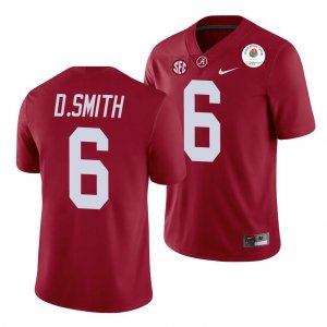 Men's Alabama Crimson Tide #6 DeVonta Smith 2021 Rose Bowl Crimson NCAA College Football Jersey 2403QIMD0